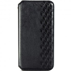 Кожаный чехол-книжка GETMAN Cubic (PU) для Samsung Galaxy A51 Черный