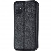 Шкіряний чохол-книжка GETMAN Cubic (PU) для Samsung Galaxy A51 Чорний
