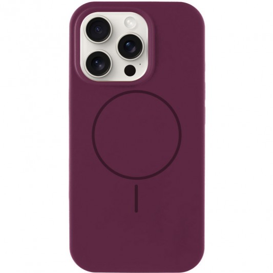 Чохол Silicone Case Full Protective (AA) NO LOGO with MagSafe для Apple iPhone 11 Pro (5.8") Бордовий / Plum