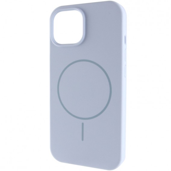 Чохол Silicone Case Full Protective (AA) NO LOGO with MagSafe для Apple iPhone 15 Plus (6.7") Блакитний / Lilac Blue