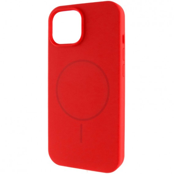 Чохол Silicone Case Full Protective (AA) NO LOGO with MagSafe для Apple iPhone 15 Plus (6.7") Червоний / Red
