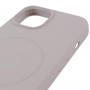 Чохол Silicone Case Full Protective (AA) NO LOGO with MagSafe для Apple iPhone 15 Plus (6.7") Сірий / Light Grey