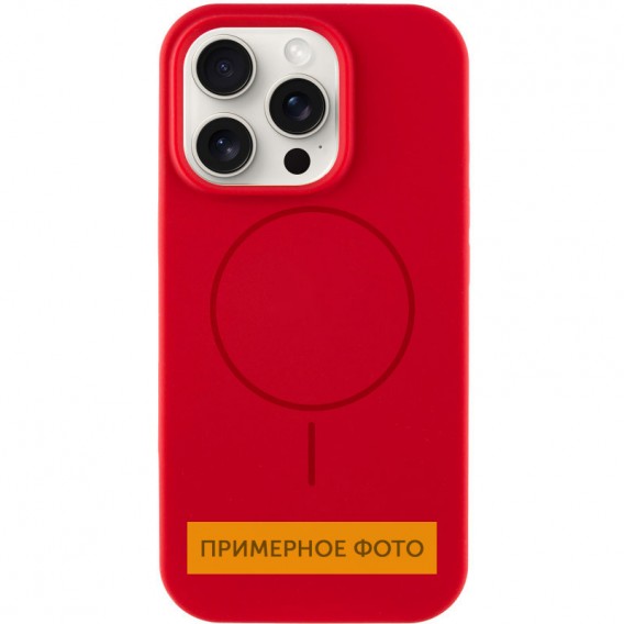 Чохол Silicone Case Full Protective (AA) NO LOGO with MagSafe для Apple iPhone 16 Plus (6.7") Червоний / Red