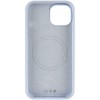 Чохол Silicone Case Full Protective (AA) NO LOGO with MagSafe для Apple iPhone 12 Pro Max (6.7") Блакитний / Lilac Blue