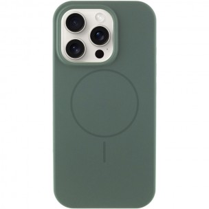 Чохол Silicone Case Full Protective (AA) NO LOGO with MagSafe для Apple iPhone 12 Pro Max (6.7") Зелений / Pine green