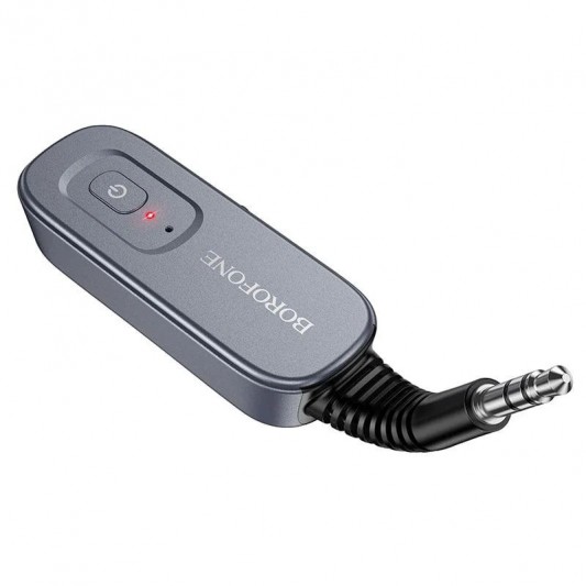 Bluetooth AUX аудио ресивер/трансмиттер BOROFONE BC51 Clear way Metal gray