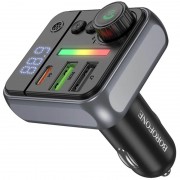 Автомобільний ЗП Borofone BC50: FM модулятор, PD20W, QC3.0, 2USB-A/1C