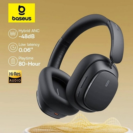 Накладні бездротові навушники Baseus Bowie H1 Pro Noise-Cancellation (A00050601) Cluster Black - зображення 1 