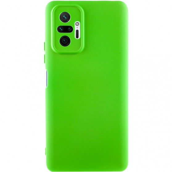Чохол Silicone Cover Lakshmi Full Camera (A) для Xiaomi Redmi Note 10 Pro / 10 Pro Max Салатовий / Neon Green