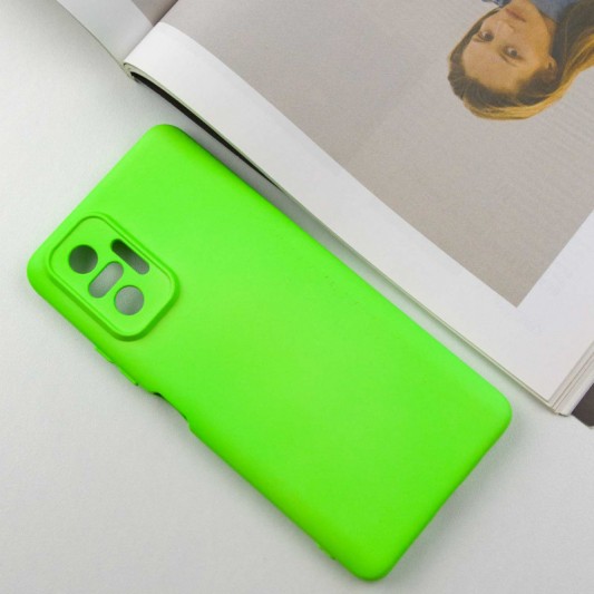 Alt текст: Чехол Silicone Cover Lakshmi для Xiaomi Redmi Note 10 Pro/Max, салатовый