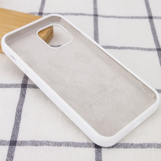 Чехол Silicone Case Full Protective (AA) Apple iPhone 15 Pro (6.1") Білий / White - изображение 2