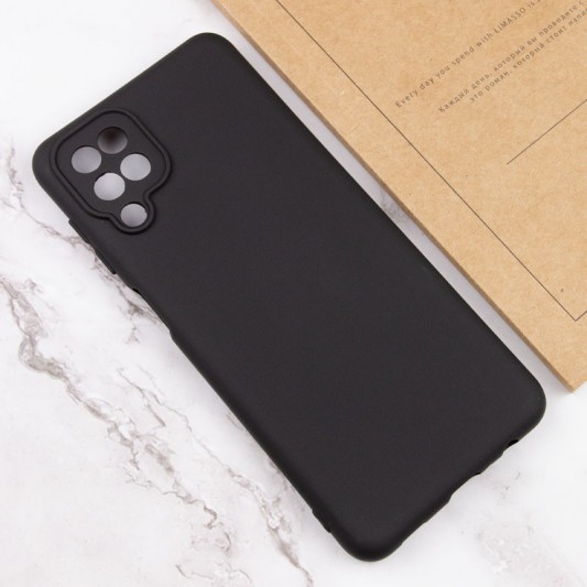 Чохол TPU GETMAN Liquid Silk Full Camera для Samsung Galaxy A12 Чорний / Black - зображення 2 