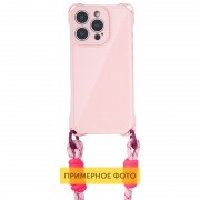 Чехол TPU CrossBody with straps для Apple iPhone 16e (6.1") Pink