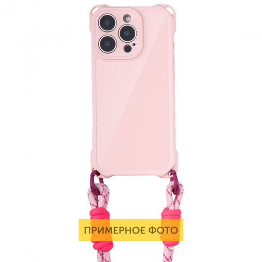 Чехол TPU CrossBody with straps для Apple iPhone 16e (6.1") Pink - изображение 1