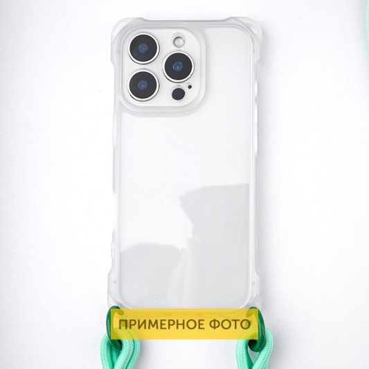 Чехол TPU CrossBody with straps для Apple iPhone 16e (6.1") Transparent - изображение 6