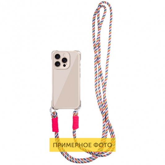 Чехол TPU CrossBody with straps для Apple iPhone 16e (6.1") Antique White