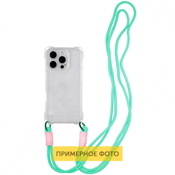 Чохол TPU CrossBody with straps для Apple iPhone 12 (6.1") Transparent