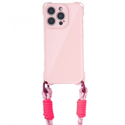 Чехол TPU CrossBody with straps для Apple iPhone 15 Pro Max (6.7") Pink - изображение 1