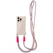 Чехол TPU CrossBody with straps для Apple iPhone 15 Pro Max (6.7") Antique White