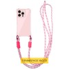 Чохол TPU CrossBody with straps для Apple iPhone 16 (6.1") Pink