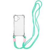 Чехол TPU CrossBody with straps для Apple iPhone 16 Plus (6.7 дюйма) Transparent