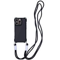 Чохол TPU CrossBody with straps для Apple iPhone 16 Pro (6.3") Black