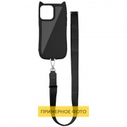 Чехол TPU GETMAN Cat with straps для Apple iPhone 16e (6.1") Black