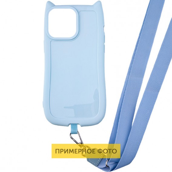Чохол TPU GETMAN Cat with straps для Apple iPhone 16e (6.1") Blue
