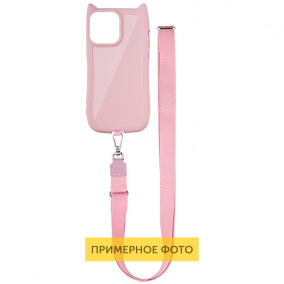 Чохол TPU GETMAN Cat with straps для Apple iPhone 16e (6.1") Pink