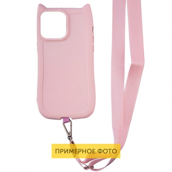 Чохол TPU GETMAN Cat with straps для Apple iPhone 16e (6.1") Pink