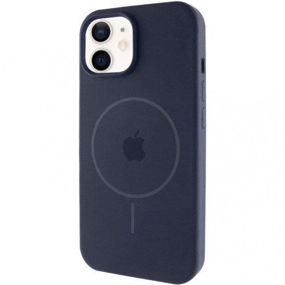 Чехол Silicone Case Full Protective (AA) with MagSafe для Apple iPhone 11 (6.1") Темно-синий / Midnight blue