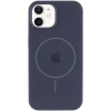 Чохол Silicone Case Full Protective (AA) with MagSafe для Apple iPhone 11 (6.1") Темно-синій / Midnight blue