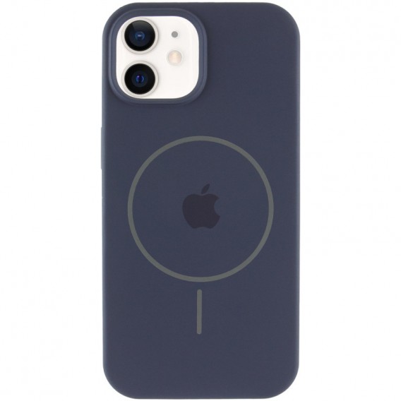 Чохол Silicone Case Full Protective (AA) with MagSafe для Apple iPhone 11 (6.1") Темно-синій / Midnight blue