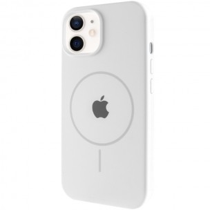 Чехол Silicone Case Full Protective (AA) with MagSafe для Apple iPhone 11 (6.1") Белый / White