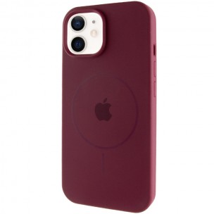 Чехол Silicone Case Full Protective (AA) with MagSafe для Apple iPhone 11 (6.1") Бордовый / Plum