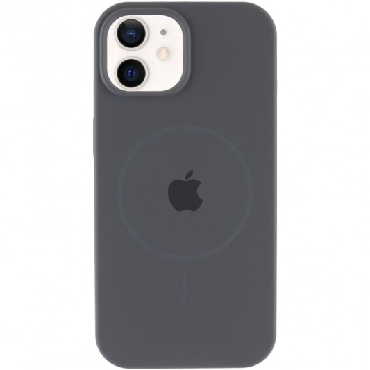 Чохол Silicone Case Full Protective (AA) with MagSafe для Apple iPhone 11 (6.1") Сірий / Dark Gray - зображення 1 