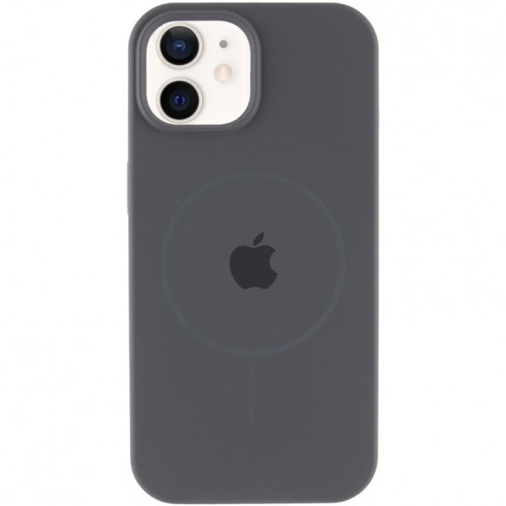 Чохол Silicone Case Full Protective (AA) with MagSafe для Apple iPhone 11 (6.1") Сірий / Dark Gray