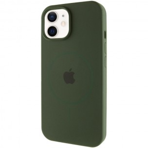 Чехол Silicone Case Full Protective (AA) with MagSafe для Apple iPhone 11 (6.1") Зеленый / Cyprus Green
