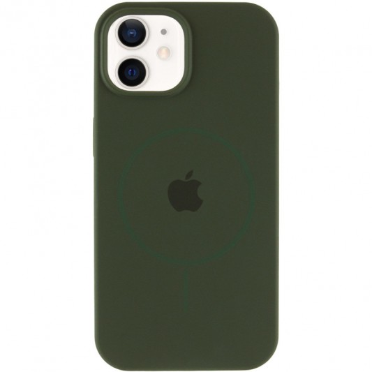 Чохол Silicone Case Full Protective (AA) with MagSafe для Apple iPhone 11 (6.1") Зелений / Cyprus Green - зображення 1 
