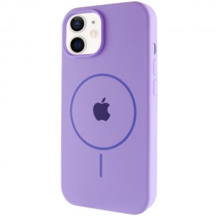 Чехол Silicone Case Full Protective (AA) with MagSafe для Apple iPhone 11 (6.1") Сиреневый / Dasheen
