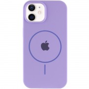 Чохол Silicone Case Full Protective (AA) with MagSafe для Apple iPhone 11 (6.1") Бузковий / Dasheen