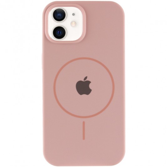 Чохол Silicone Case Full Protective (AA) with MagSafe для Apple iPhone 11 (6.1") Рожевий / Pink Sand - зображення 1 