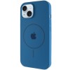 Чехол Silicone Case Full Protective (AA) with MagSafe для Apple iPhone 13 (6.1") Синий / Denim Blue