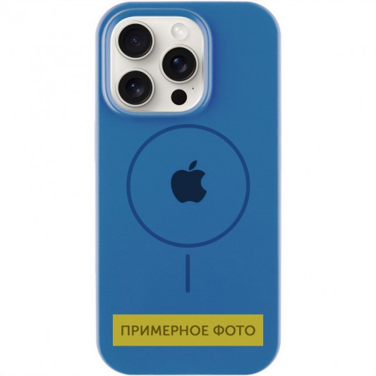 Чехол Silicone Case Full Protective (AA) with MagSafe для Apple iPhone 13 (6.1") Синий / Denim Blue