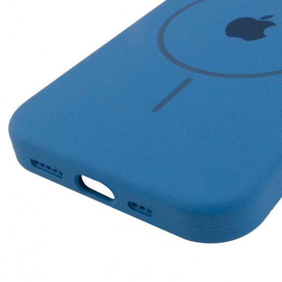 Чехол Silicone Case Full Protective (AA) with MagSafe для Apple iPhone 13 (6.1") Синий / Denim Blue