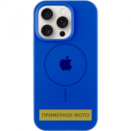 Чехол Silicone Case Full Protective (AA) with MagSafe для Apple iPhone 13 (6.1") Синий / Capri Blue