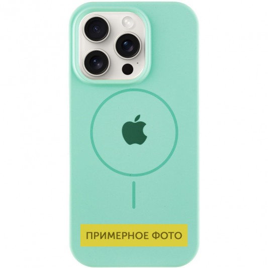 Чохол Silicone Case Full Protective (AA) with MagSafe для Apple iPhone 13 (6.1") Зелений / Spearmint