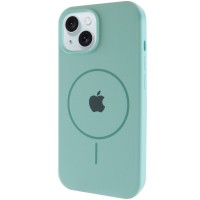 Чохол Silicone Case Full Protective (AA) with MagSafe для Apple iPhone 13 (6.1") Бірюзовий / Light Turquoise
