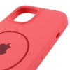 Чохол Silicone Case Full Protective (AA) with MagSafe для Apple iPhone 13 (6.1") Кавуновий / Watermelon red