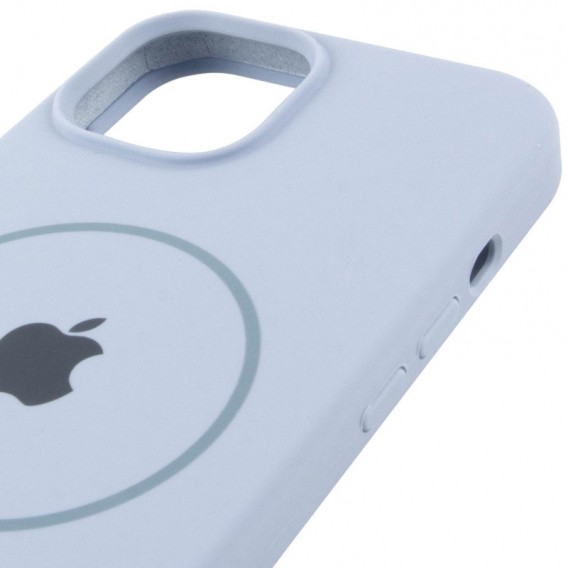 Чехол Silicone Case Full Protective (AA) with MagSafe для Apple iPhone 13 (6.1") Голубой / Lilac Blue